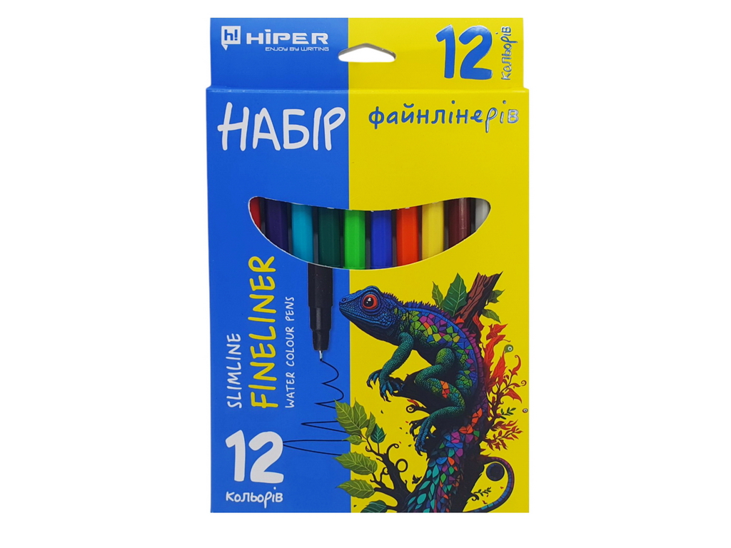 Набор файнлайнеров 12 шт для рисования Slimline Fineliner, 0,5мм