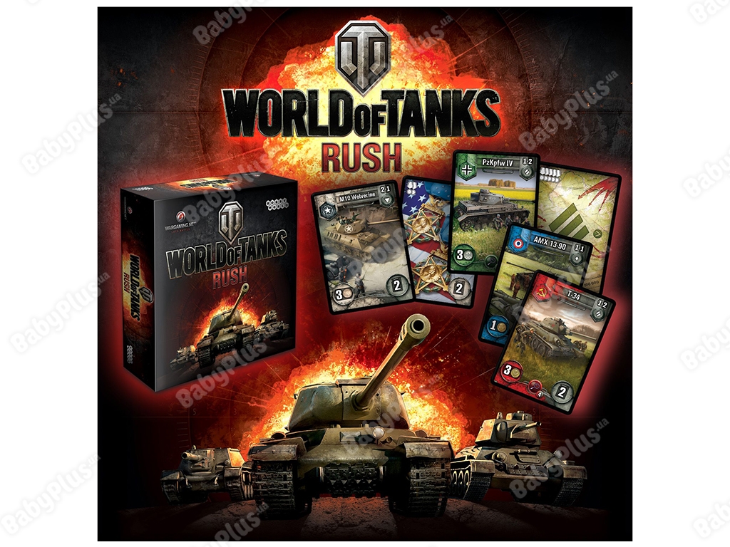 Настільна гра World of Tanks Rush. 2-е російське видання. Hobby World 4620011813411