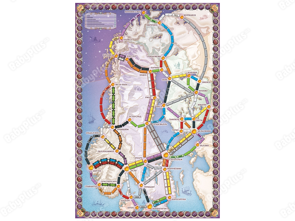 Настільна гра Ticket to Ride. Північні країни. Hobby World 4620011817020