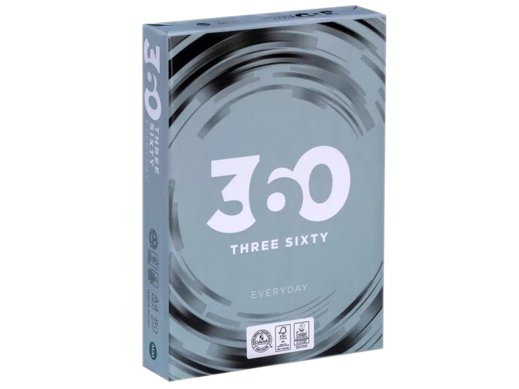 Папір офісний 360 Everyday для принтера А4, 500 аркушів, щільність 80 грам