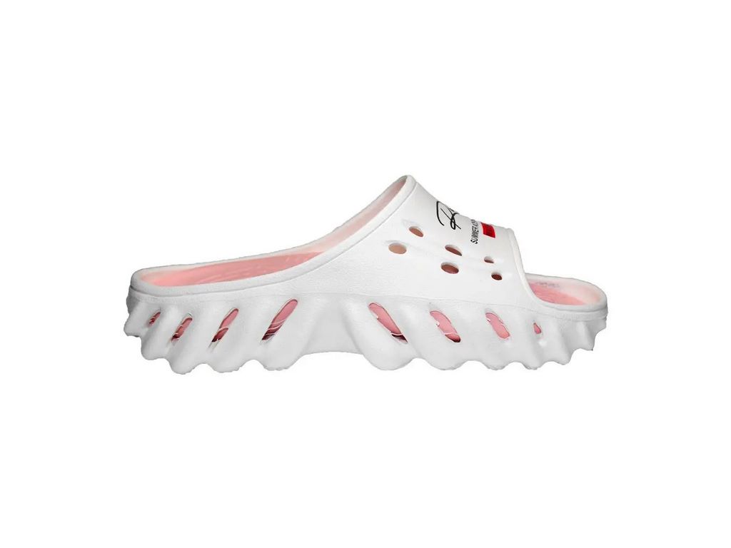 Шльопанці жіночі біло-персикові з написом New Day, Розмір 41, Jose Amorales