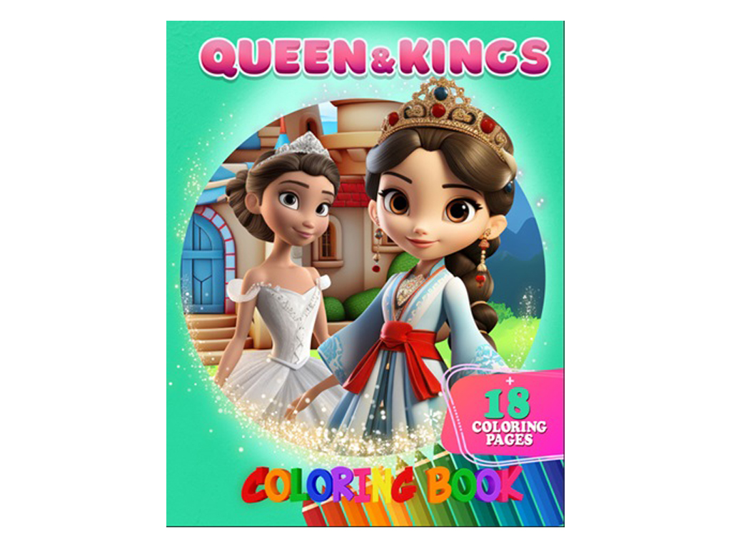 Розмальовка “Queen & Kings” формат A4, вік 3+, Jumbi