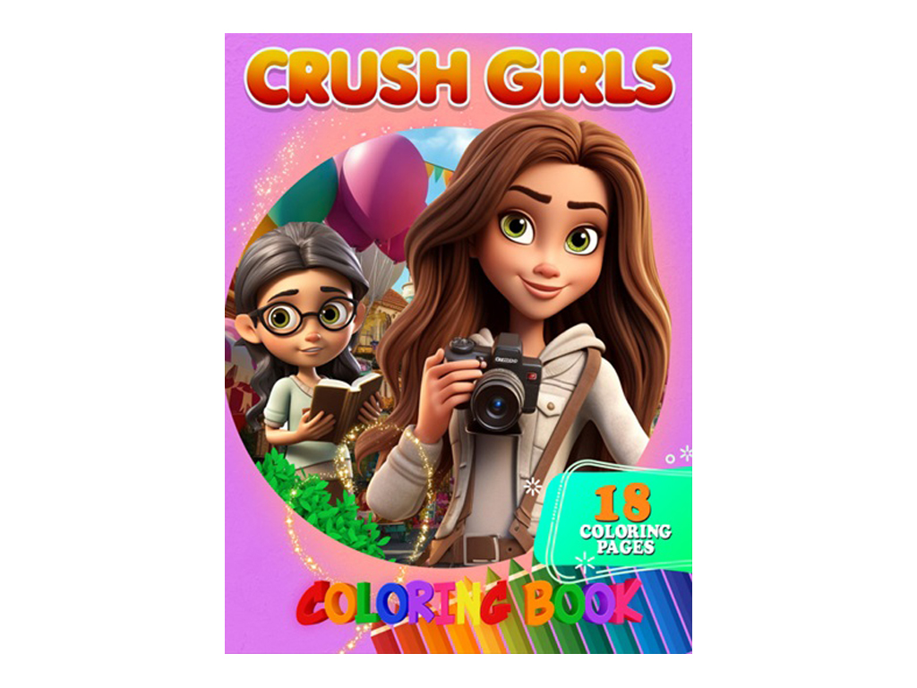 Розмальовка “Crush Girls” формат A4, 18 кольорових малюнків, вік 3+, Jumbi