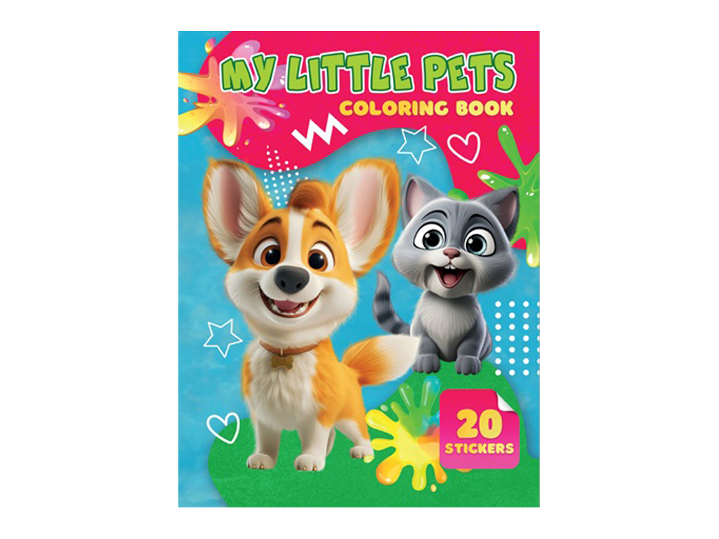 Розмальовка 20 наліпок А4, My Little Pets, Jumbi