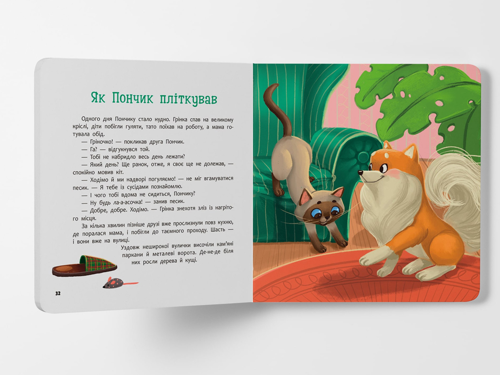 Дитяча книга "Пончик та Грінка. Знайомство", 6+, Юлія Риженко, Crystal Book