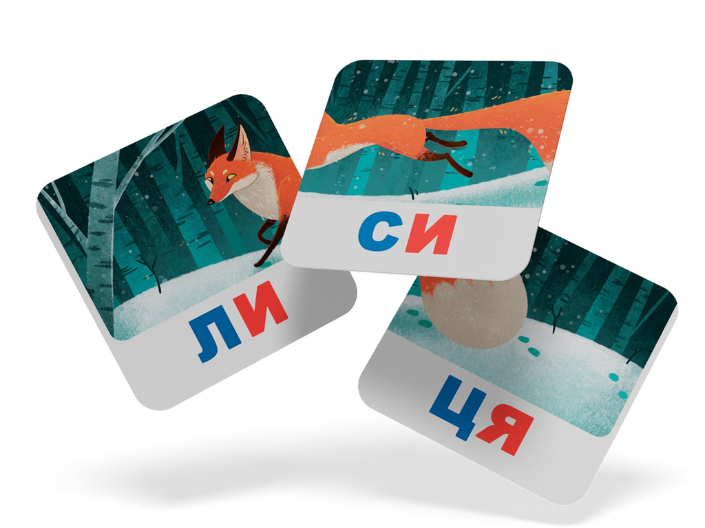 Розумні картки, Читаємо по складах, 30 карток, Crystal Book
