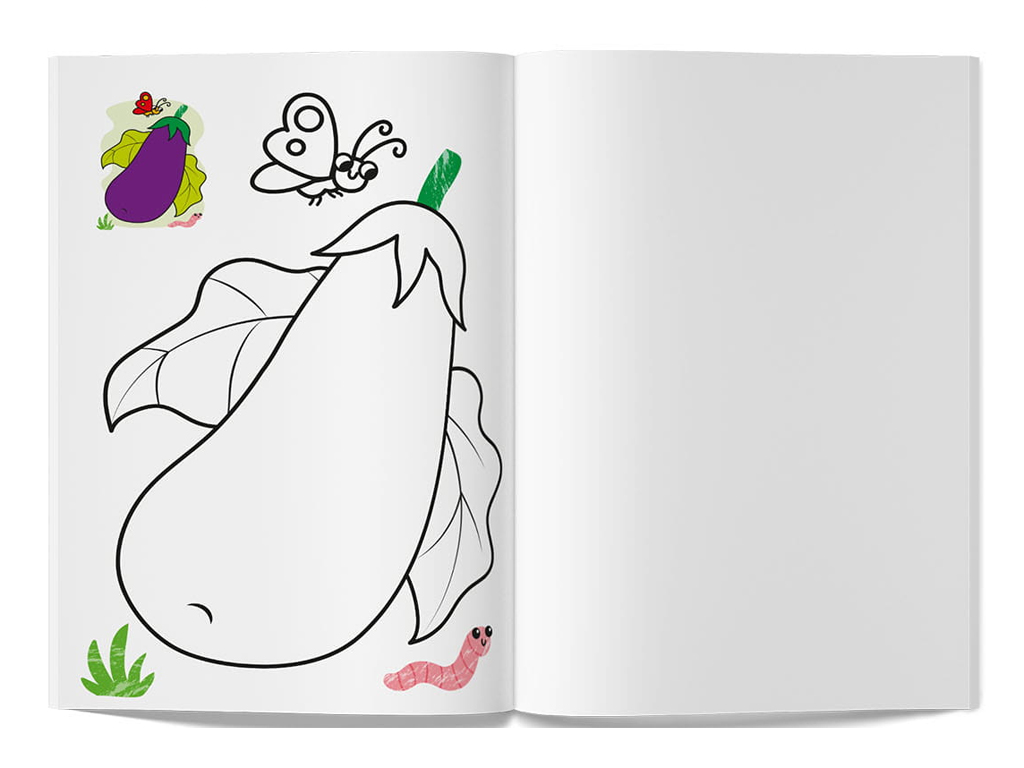 Раскраска, Цветная, Овощи, Crystal Book F00033018