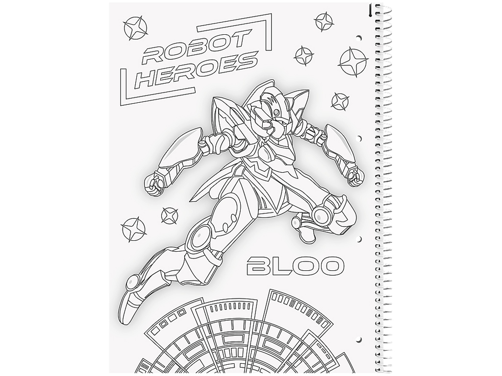 Коледж-блок у лінію Robot Heroes А4 Premium, 80 аркушів, BRUNNEN