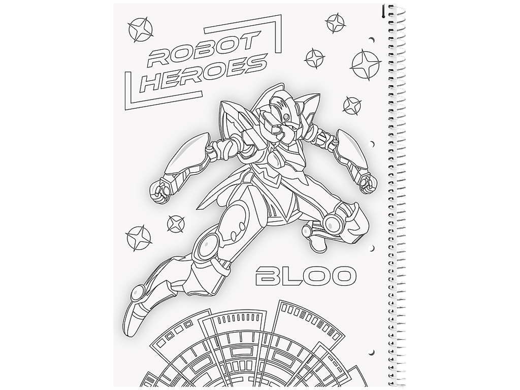 Колледж-блок в клетку Robot Heroes А4 Premium, 80 листов, BRUNNEN