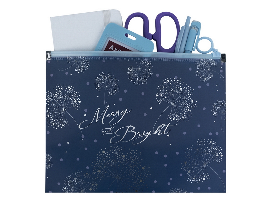 Папка на блискавці zip-lock пластикова, А5+, Flower Symphony-4