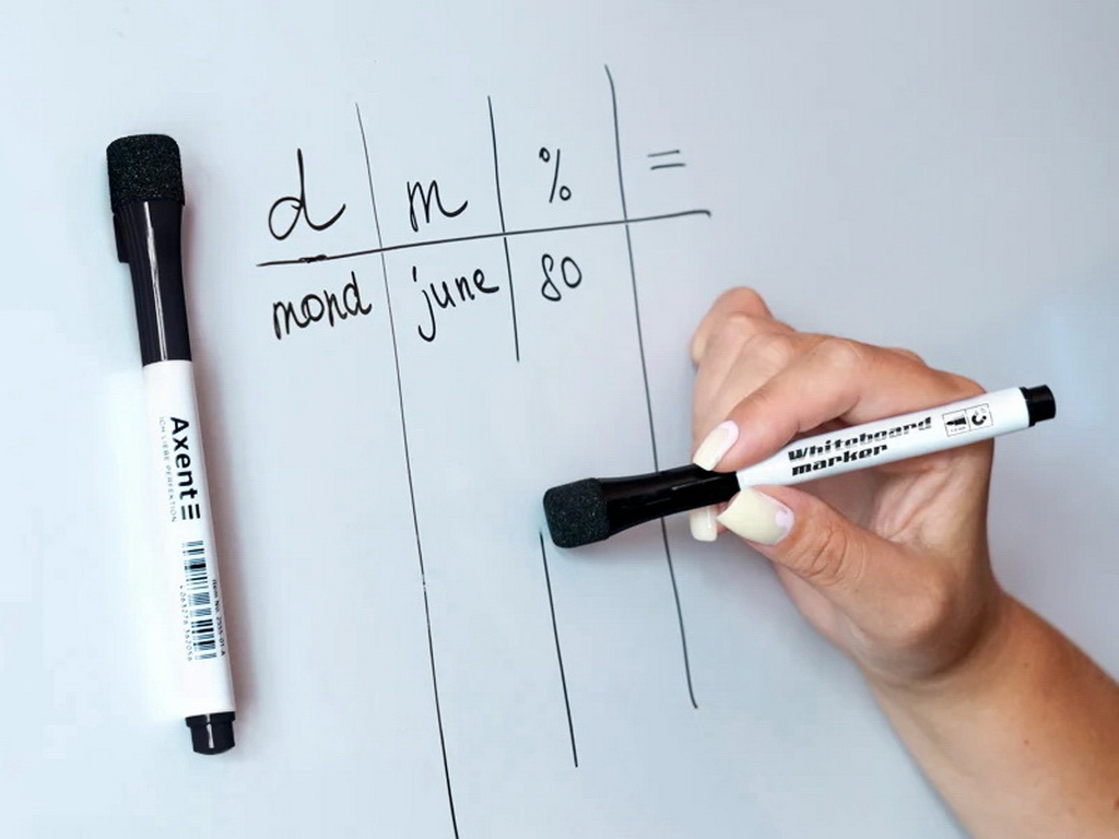Маркер для магнитной доски Axent Whiteboard Magnetic, круглый, черный, 1-2 мм.