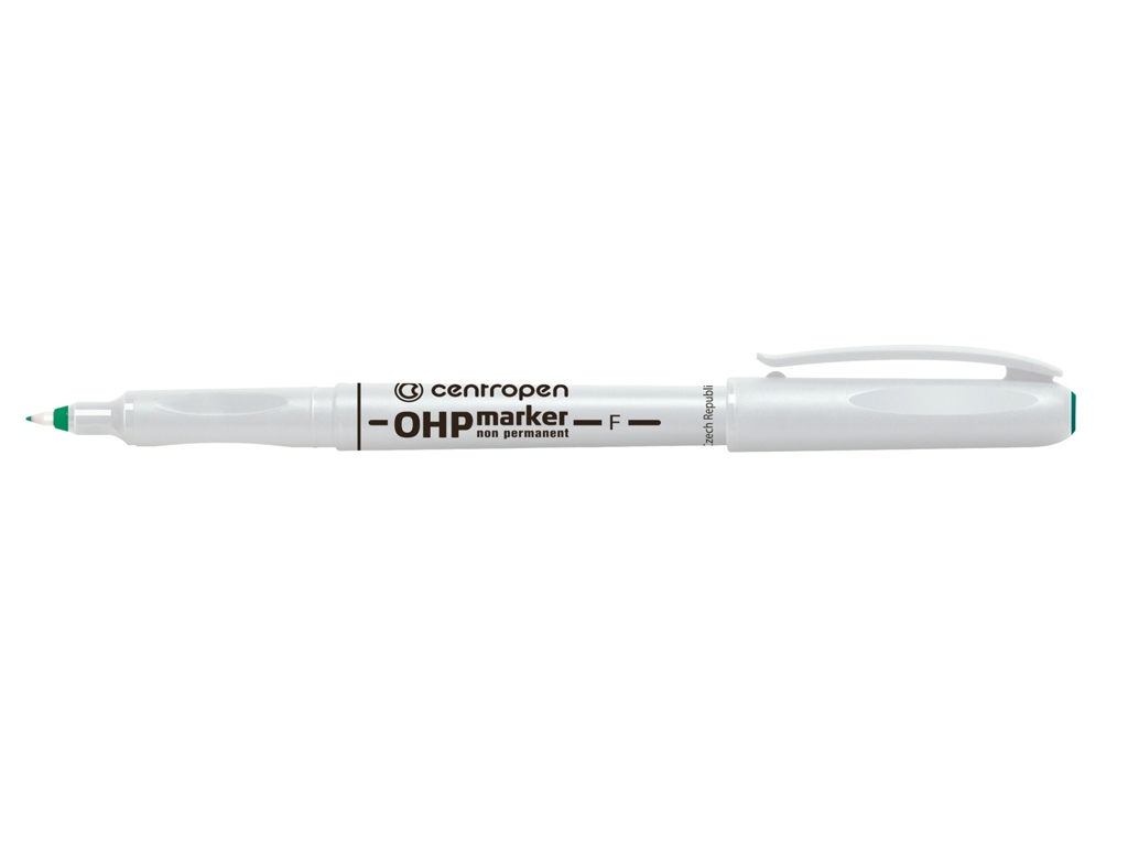 Маркер Centropen Non-Permanent OHP, зеленый, 0,6 мм