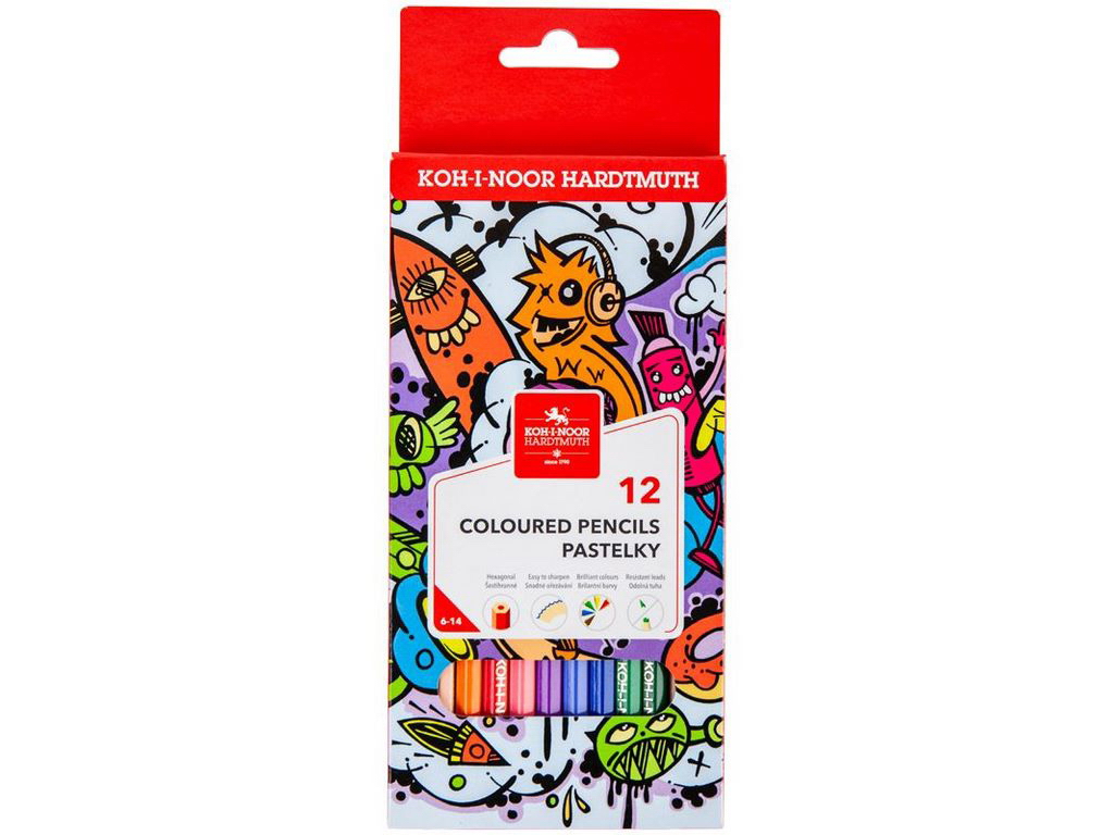 Карандаши цветные TEENAGE 12 цветов. Koh-i-Noor 3552