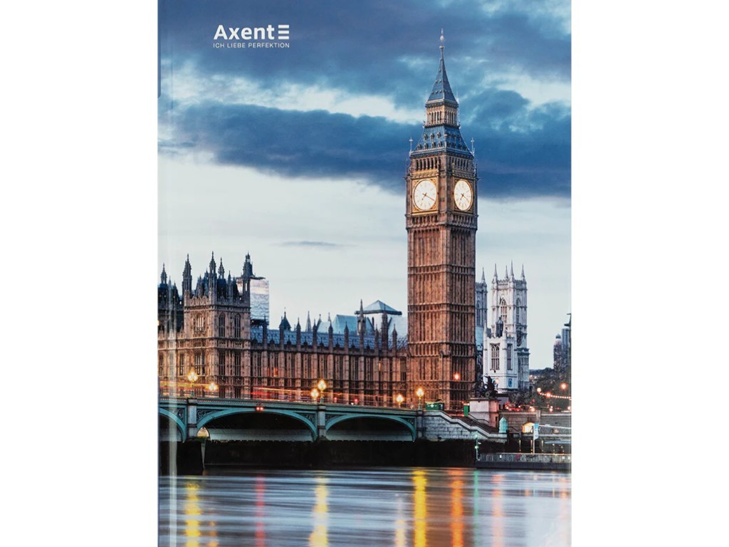 Книга записная City London Axent 8425-5-A, A4, клетка, 96 листов