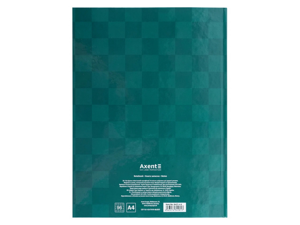 Книга записная Axent Mosaic 8427-4-A, 203х273 мм, 96 л., зеленая