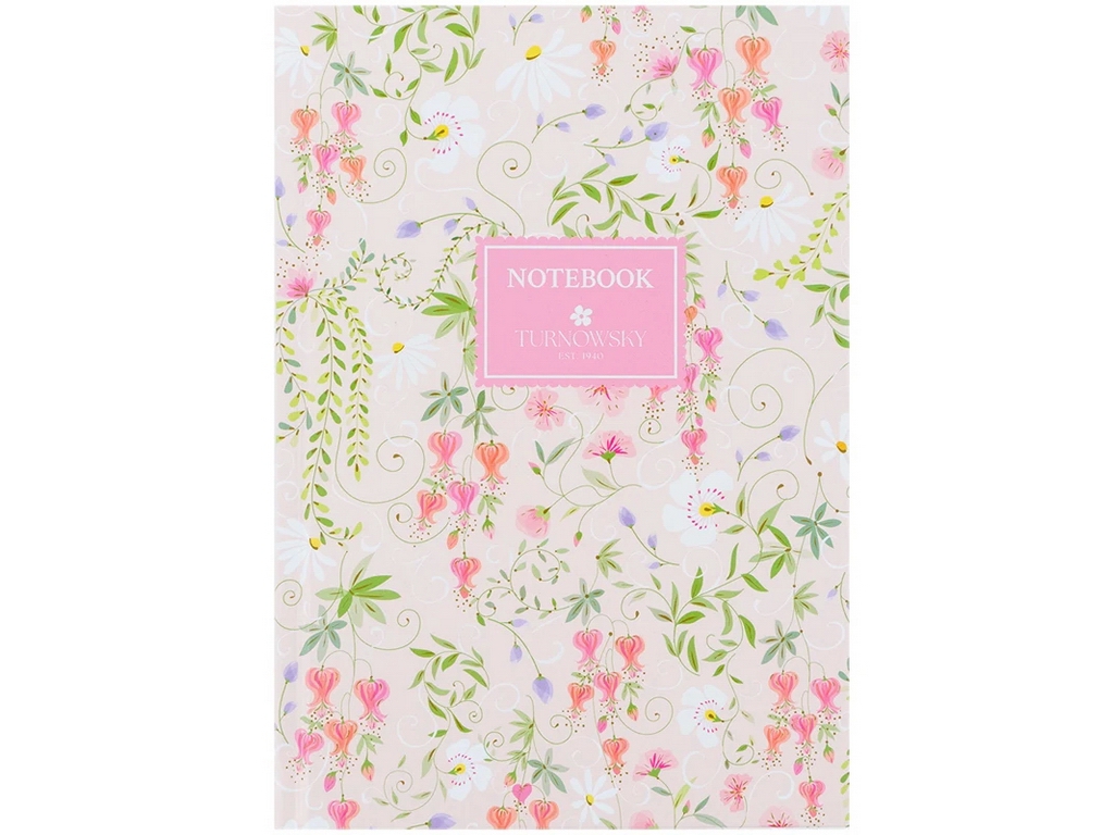 Книга записная твердая обложка в кисти А5, 96 листов, Turnowsky Floral, Axent 8457-10-A-TR