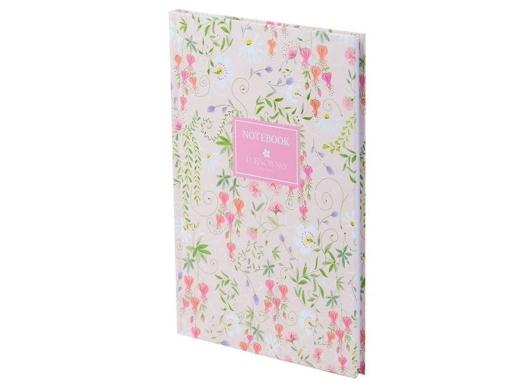 Книга записная твердая обложка в кисти А5, 96 листов, Turnowsky Floral, Axent 8457-10-A-TR