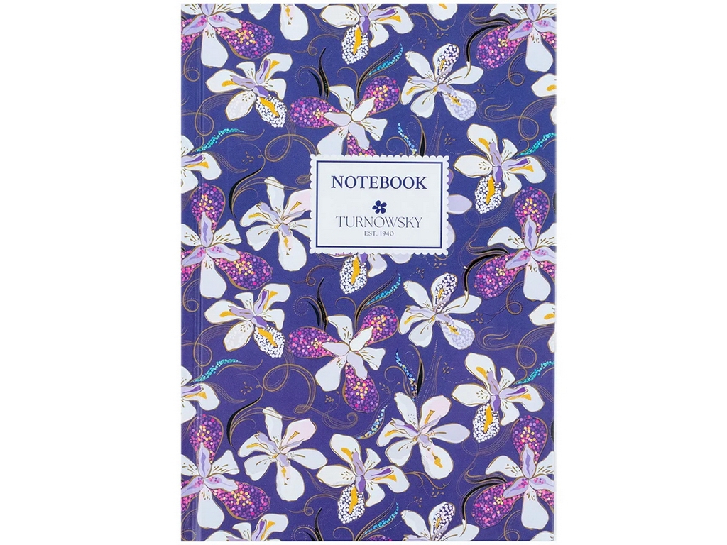 Книга записная твердая обложка в кисти А5, 96 листов, Turnowsky Floral, Axent 8457-14-A-TR