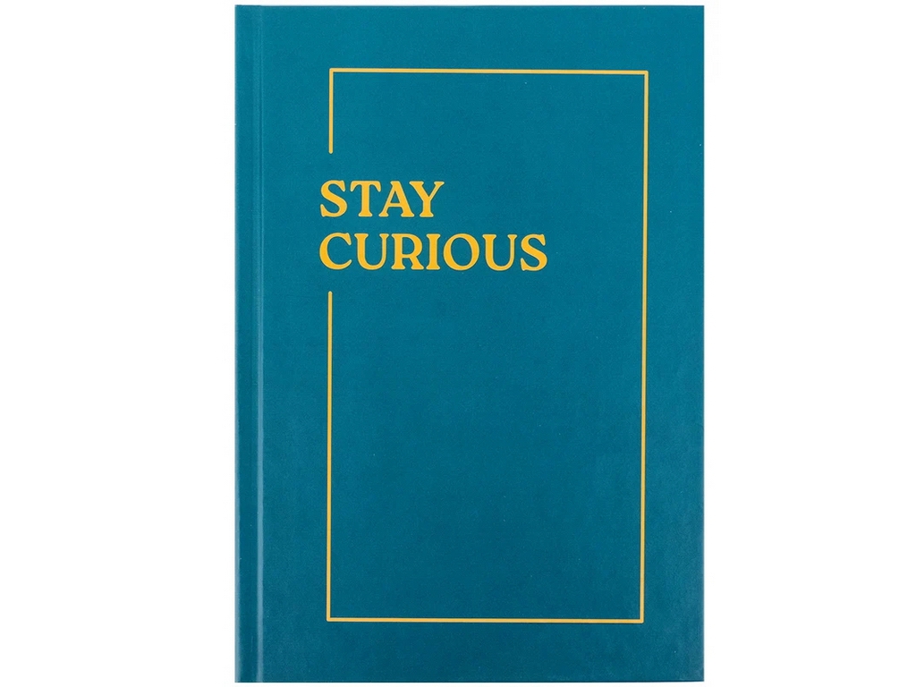 Книга записная твердая обложка в кисти А5, 96 листов, Stay curious, Axent 8457-19-A