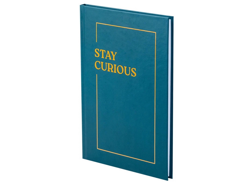 Книга записная твердая обложка в кисти А5, 96 листов, Stay curious, Axent 8457-19-A