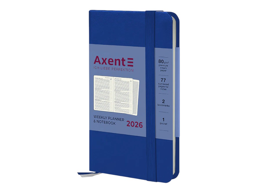 Ежденевник Partner Pocket Strong 2026 Axent 8508-26-38-A, 90×150 мм, классический синий