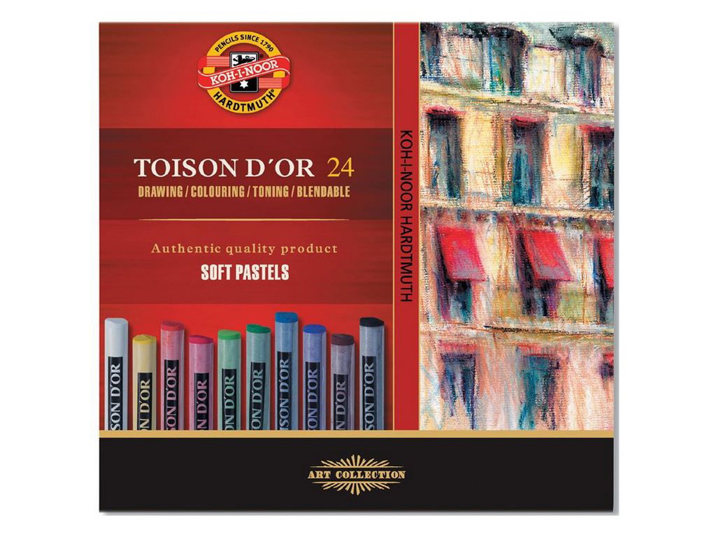 Мел-пастель Toison D'or 24 цвета. Koh-i-Noor 8514