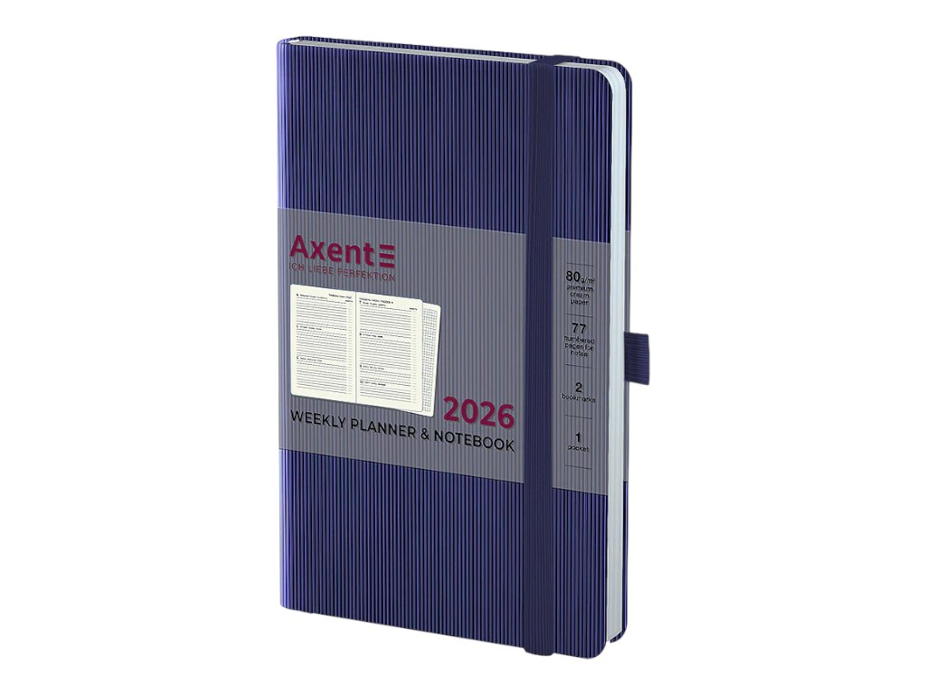 Ежедневник Partner Lines 2026 Axent 8515-26-02-A, 125×195 мм, темно-синий