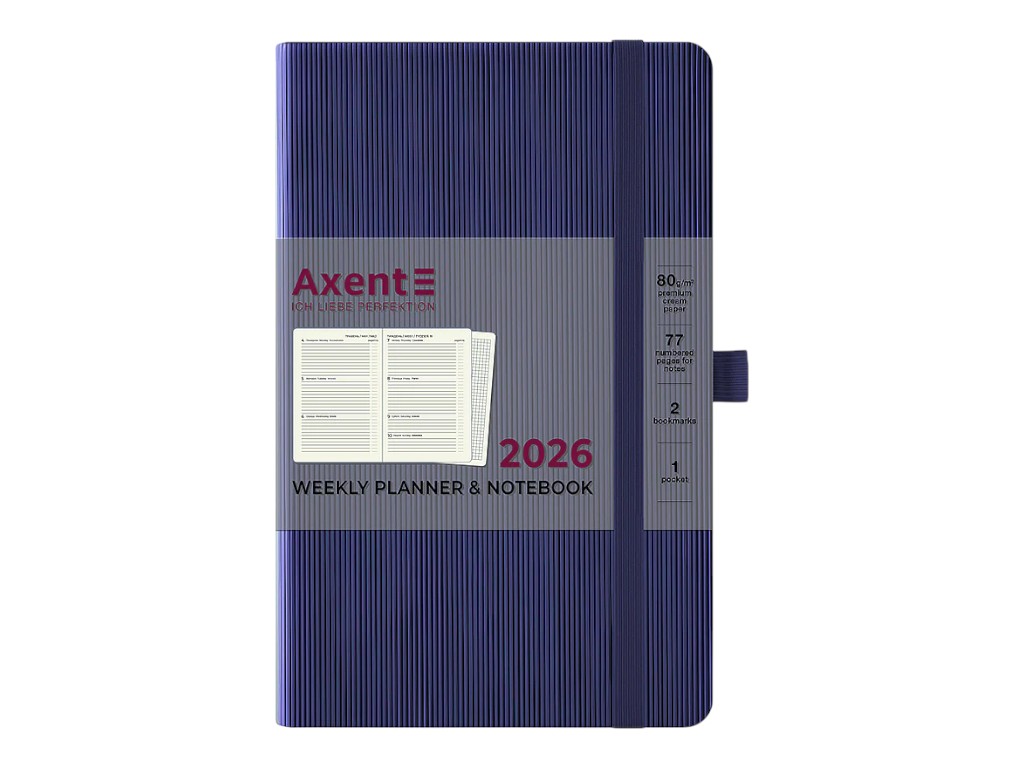 Ежедневник Partner Lines 2026 Axent 8515-26-02-A, 125×195 мм, темно-синий