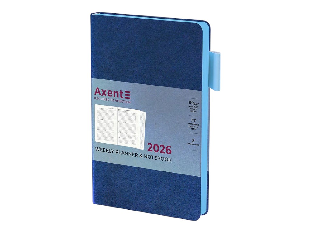 Ежедневник Partner Soft Muse 2026 Axent 8527-26-3-A, 125×195 мм, синий