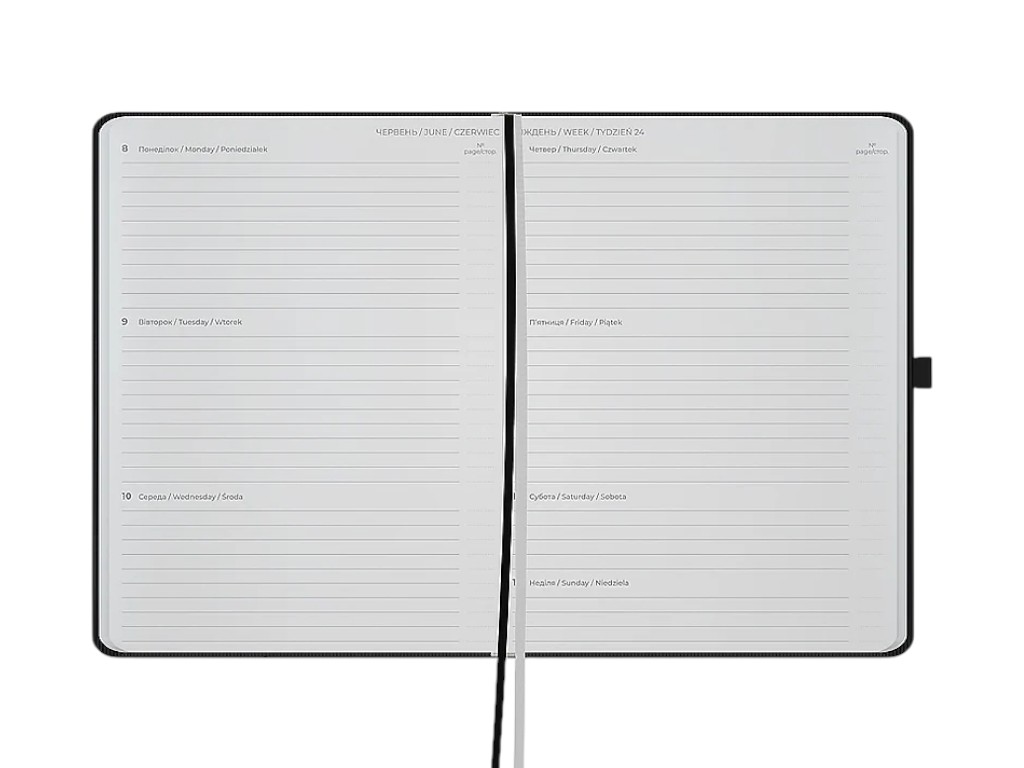 Ежедневник Partner Grand Lines 2026 Axent 8531-26-01-A, 195×255 мм, черный