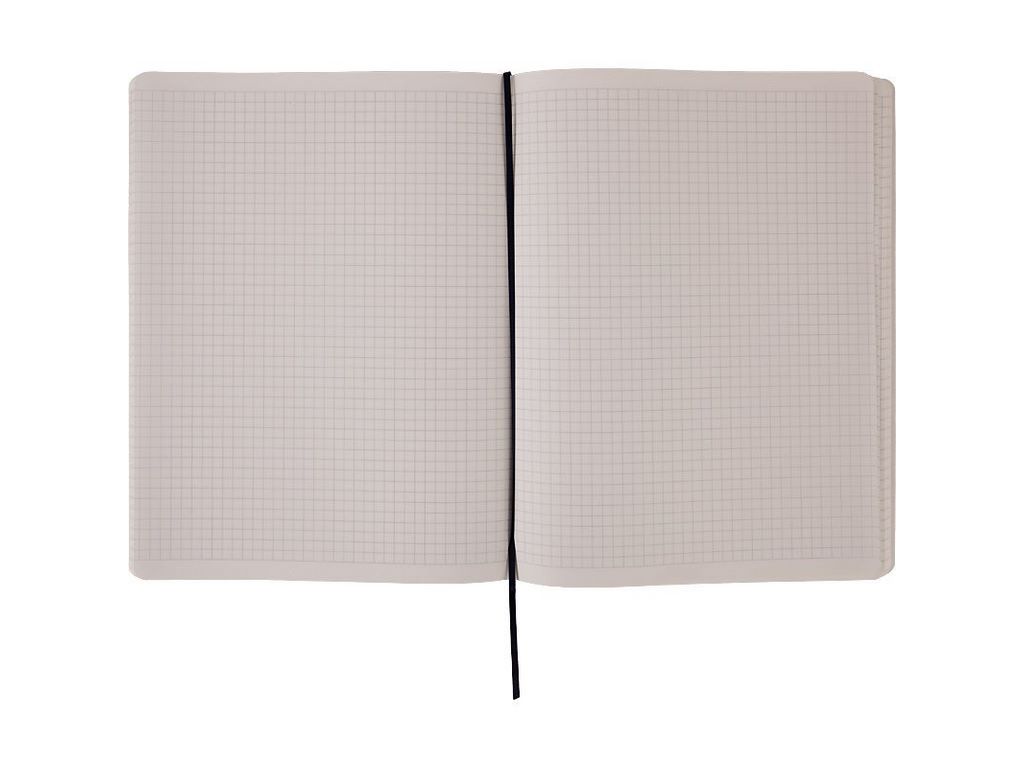Книга записная в клетку черная Partner Soft L, 190x250мм, 96 листов, Axent