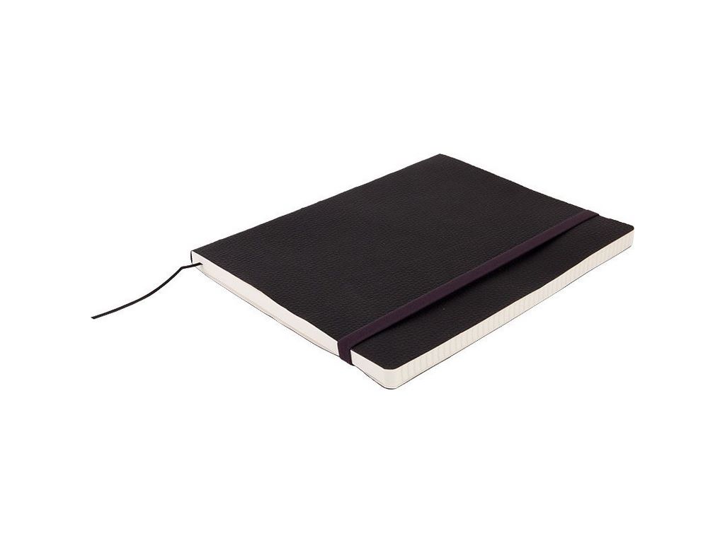 Книга записная в клетку черная Partner Soft L, 190x250мм, 96 листов, Axent