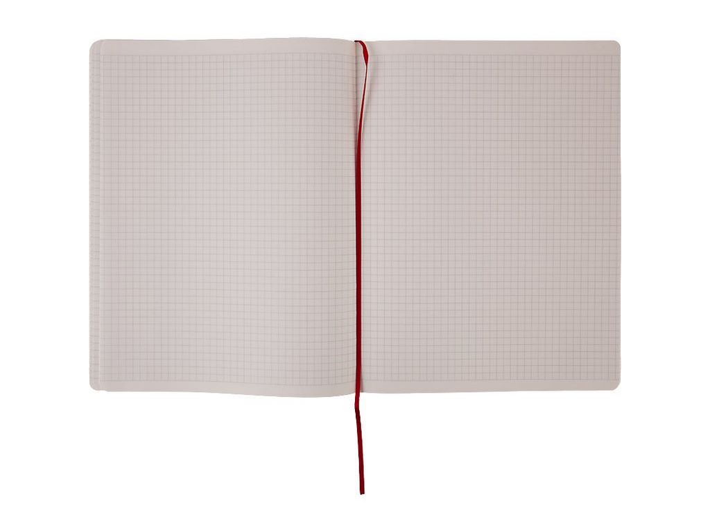 Книга записная в клетку красная Partner Soft L, 190x250мм, 96 листов, Axent