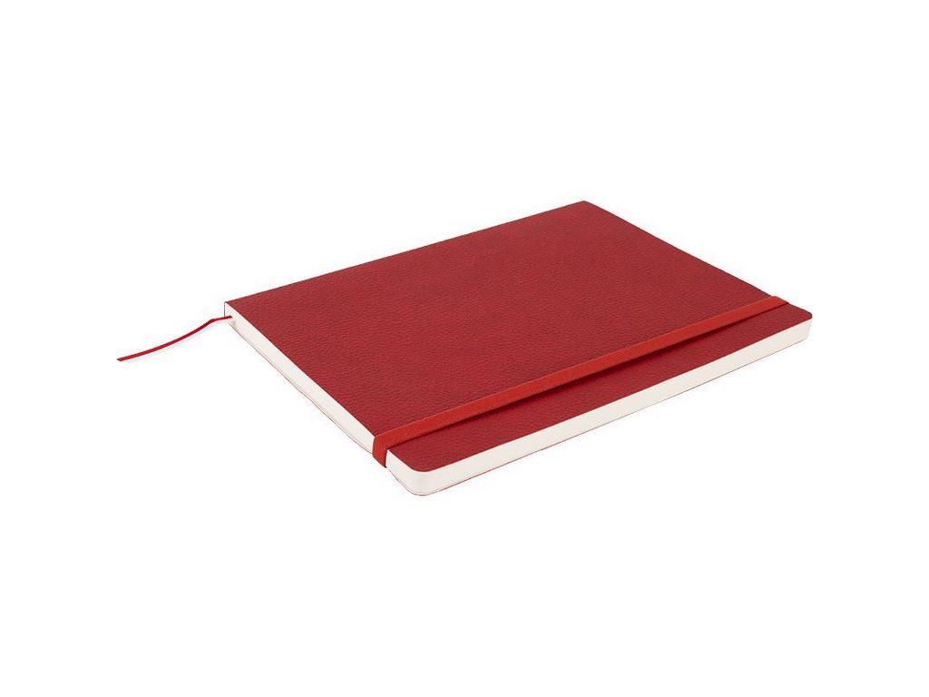 Книга записная в клетку красная Partner Soft L, 190x250мм, 96 листов, Axent