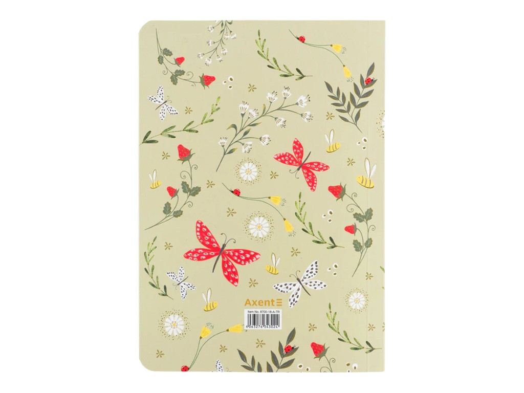 Книга записна в клетку Axent Secret Garden 2 A5, 80 листов