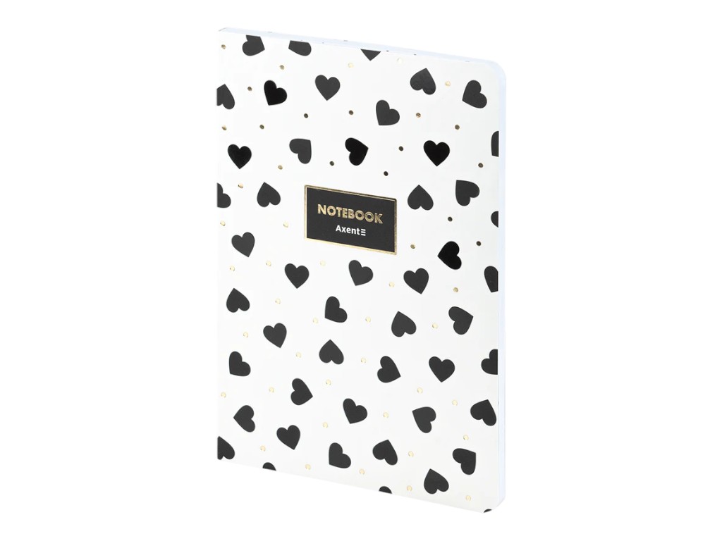 Книга записная в клетку Axent Black&White, A5, 80 листов