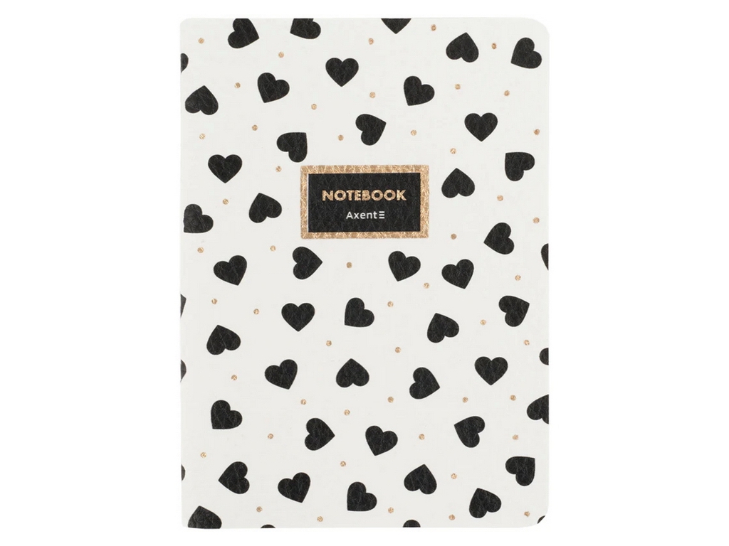Книга записная А6 Axent Black&White 8711-7-A-TR, 60 листов, клетка