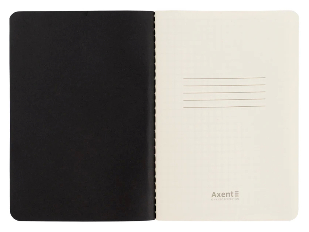 Книга записная А6 Axent Black&White 8711-7-A-TR, 60 листов, клетка