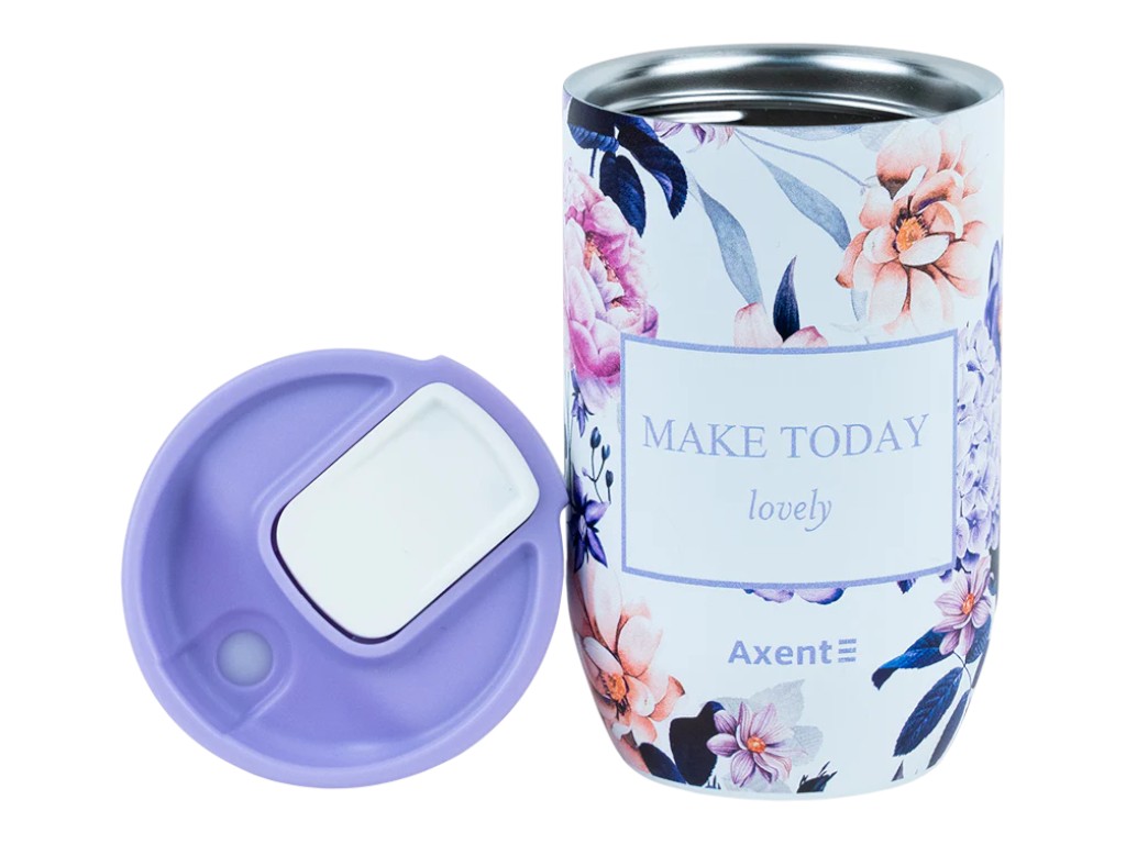 Термокружка 350 мл Axent Violet Whispers, нержавіюча сталь