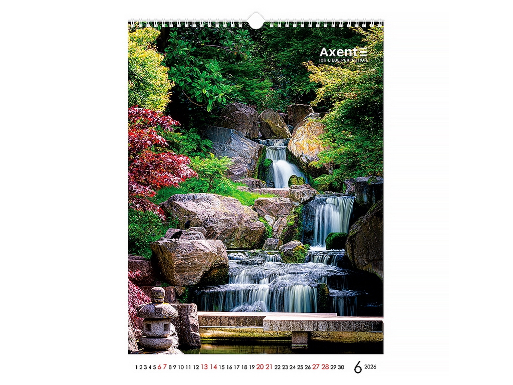 Календарь настенный А3 на 2026 год, Waterfalls, Axent