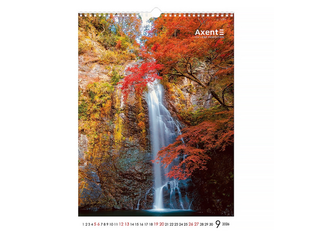 Календарь настенный А3 на 2026 год, Waterfalls, Axent