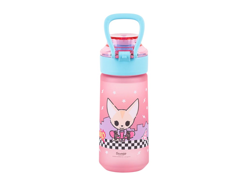 Бутылка для воды детская Aggretsuko AR25-1213, 560 мл, розовая, с поильником и трубочкой, Kite
