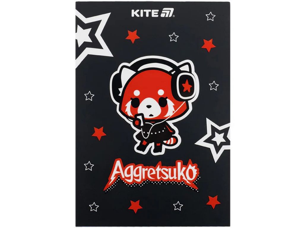 Блокнот-планшет в клетку Aggretsuko A5, 50 листов, Kite