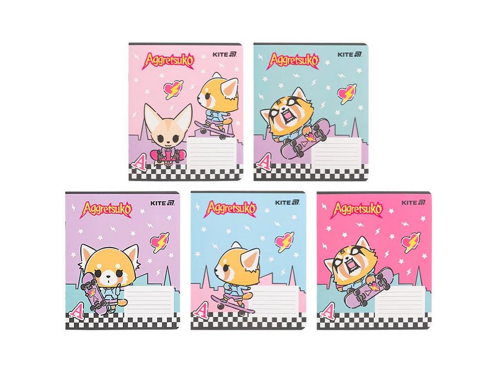 Зошит у клітинку 18 аркушів, Aggretsuko (ціна за 1шт)