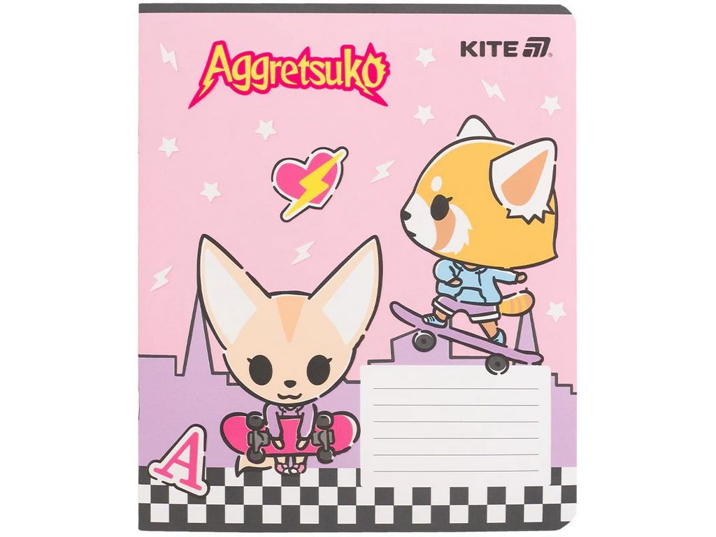 Зошит у клітинку 18 аркушів, Aggretsuko (ціна за 1шт)