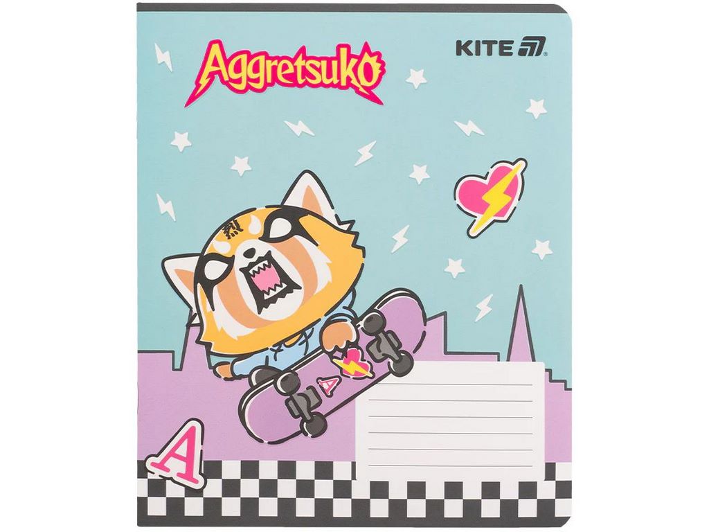 Зошит у клітинку 18 аркушів, Aggretsuko (ціна за 1шт)
