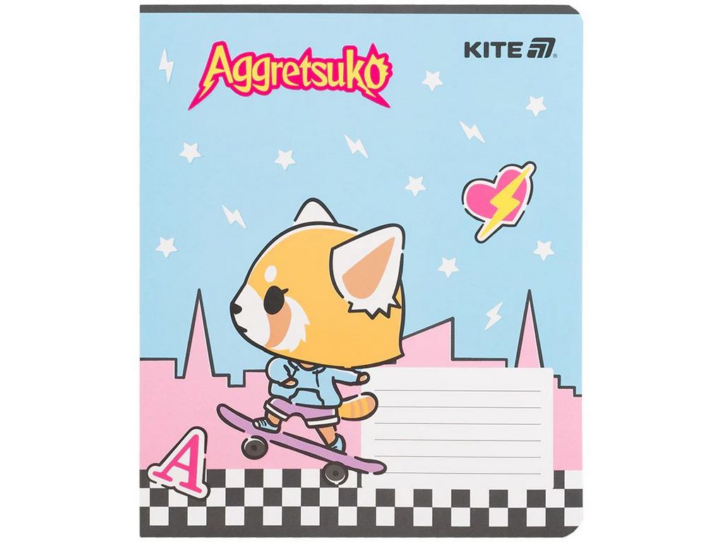 Зошит у клітинку 18 аркушів, Aggretsuko (ціна за 1шт)