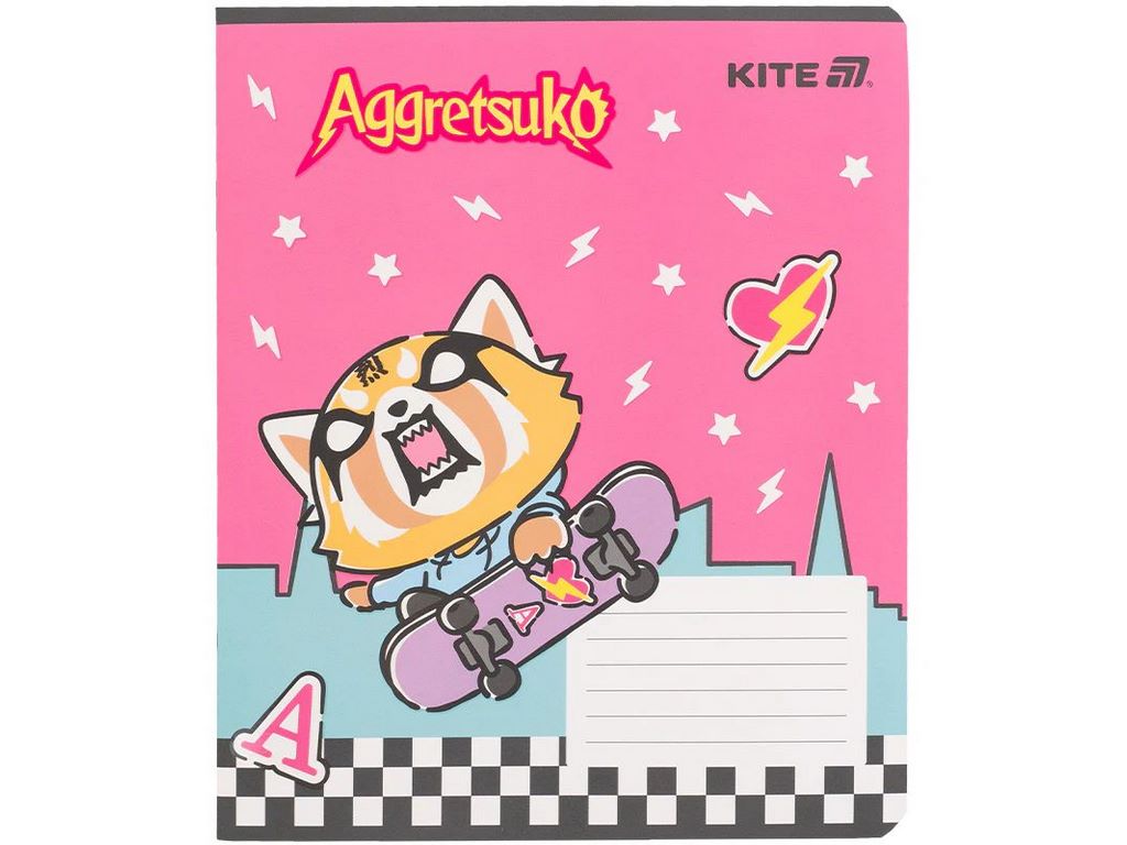Зошит у клітинку 18 аркушів, Aggretsuko (ціна за 1шт)