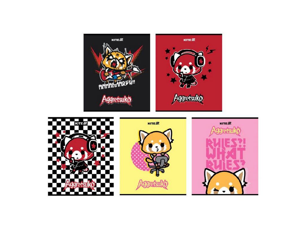 Зошит у клітинку 24 аркуши, Aggretsuko (ціна за 1шт)