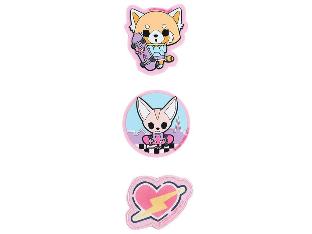 Набір бейджів на липучці, 3 штуки, Aggretsuko, Kite